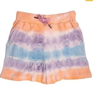 SIMPLY Southern Tie Dye Waffle Shorts Spriral Size L